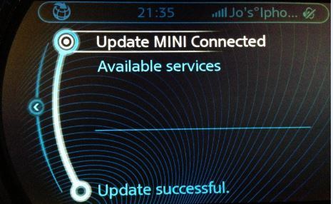 software update in Mini Cooper