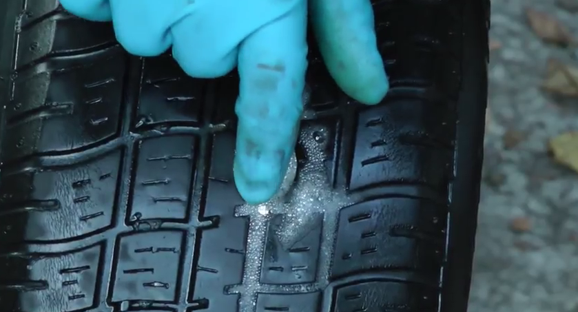 locating tire puncture