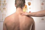 man getting a spinal adjustment