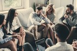Man attends support group