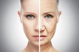 split image of the damage that alcohol abuse does to our skin