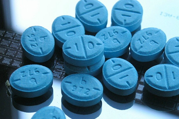 blue adderall tablets