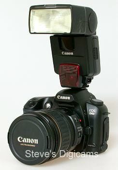 Canon EOS D60 with Canon 550EX speedlight, image (c) 2002 Steve's Digicams