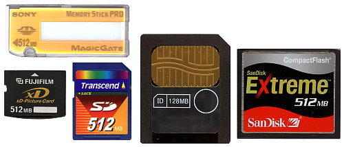 512 памяти. SMARTMEDIA Memory Stick COMPACTFLASH. Стандарты COMPACTFLASH И SMARTMEDIA.