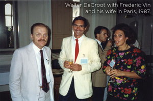 Walter DeGroot with Frederic Vin and his wife in Paris, 1987.