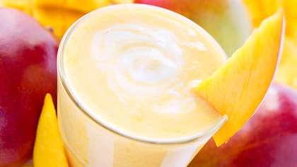 A refreshing mango smoothie.