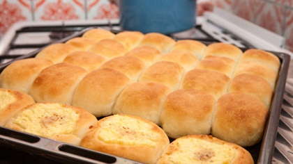 Fresh biscuits from the oven.