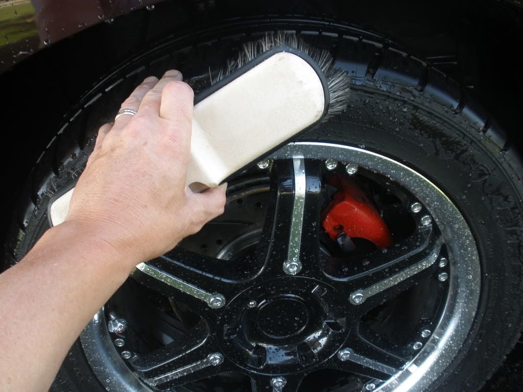 scrubbing tire