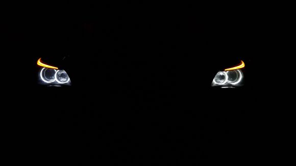 LCI headlights, ugly white angel eyes