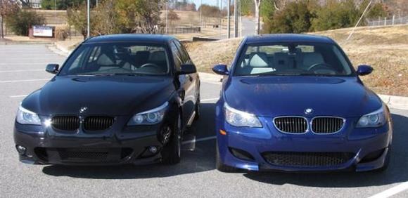 BMW 550i and M5 Front