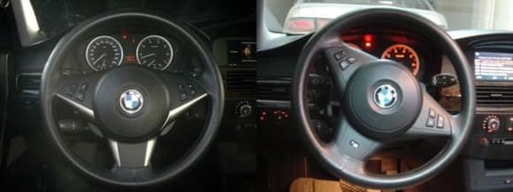 changed steering wheel trim