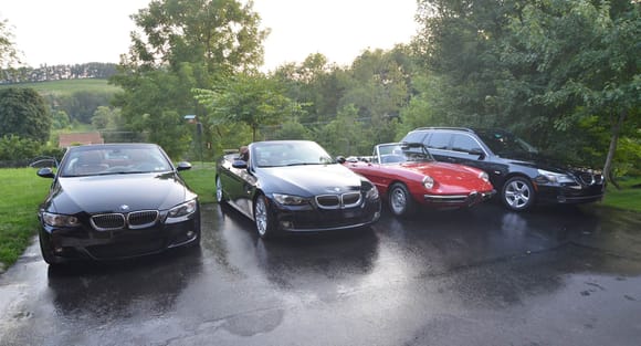 Another image of 3 of my BMWs and my Alfa Romeo Spider.