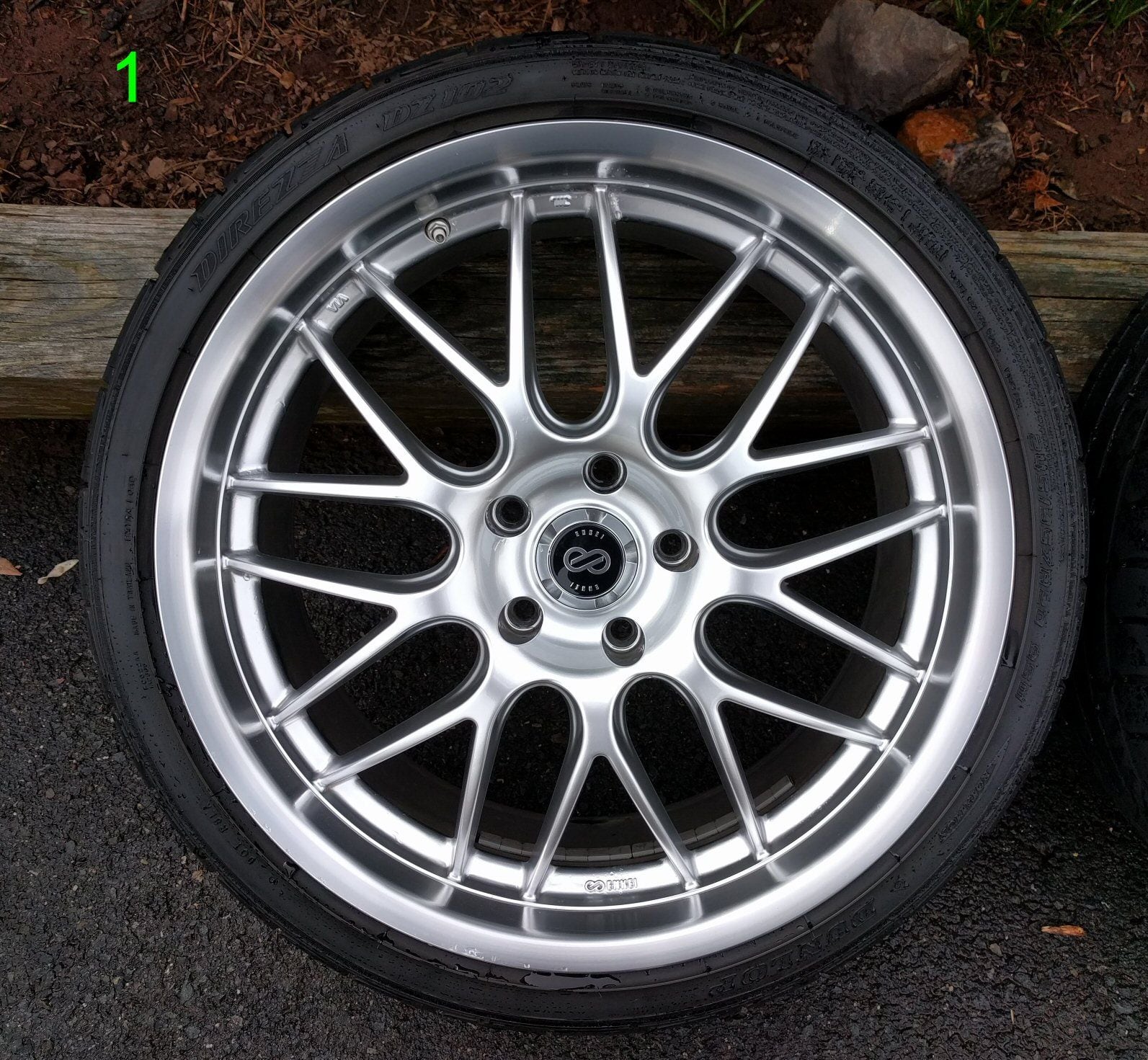 Wheels and Tires/Axles - SOLD: 20"x8.5"+40 5x120 EnkeiLussoSilver+245/35/20 Dunlop Direzza DZ102+TPMS+Parts - Used - 2009 to 2014 Acura TL - Morris/union County, NJ 07932, United States