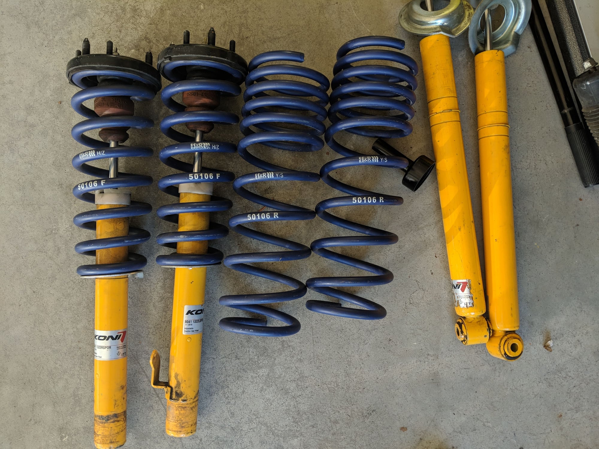 2008 Acura TL - H&R Sport Springs (TL-S Spring Rates 50106) with Koni Yellow Shocks (adjustable rebound) - Steering/Suspension - $350 - San Diego, CA 92128, United States