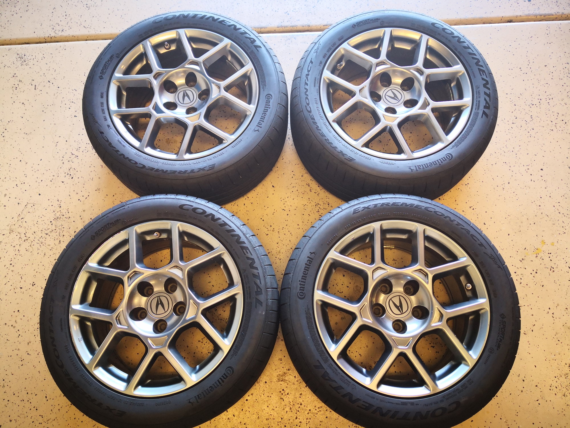 Wheels and Tires/Axles - SOLD: OEM Type S 17x8 Wheels w/ Continental ExtremeContact Sport 255/45R17 Tires - Used - 2004 to 2008 Acura TL - Phoenix, AZ 85207, United States