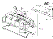 CU2 Cylinder head cover diagram