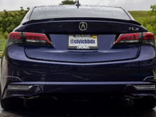 Clear Acura TLX Tail Lights ON