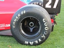 Not Avon's remarked as Goodyear's, but real 18" wide Goodyear F1 tires from the early 90's