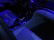 Installed blue interior lights