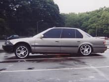 1990 Honda Accord (2001) on Air Ride Suspension (air cylinders..argh!) &amp; 17&quot; TSW VX1 wheels. Air by Squeaky Klean.