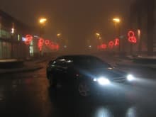 Fog night in Montreal