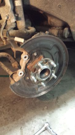 strip brake pads, disc, and all