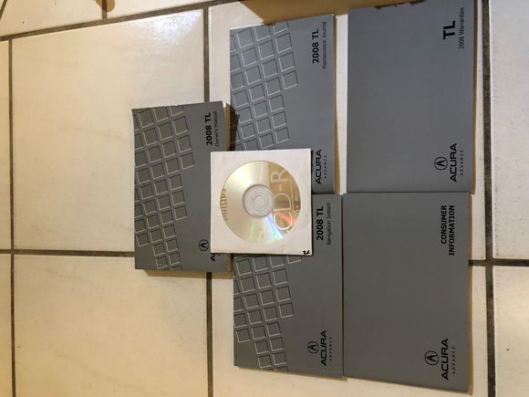 Full Set of Acura TL Books, included a CD version of the full maintenance manual