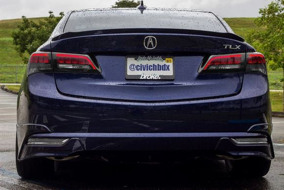 Clear Acura TLX Tail Lights ON