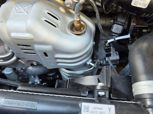 Sorry there was an error uploading the image, here it is with the downpipe installed.