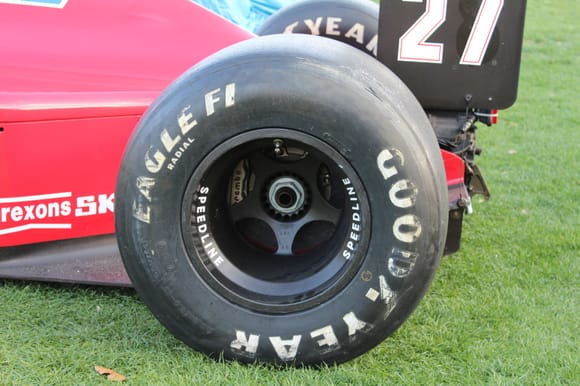 Not Avon's remarked as Goodyear's, but real 18" wide Goodyear F1 tires from the early 90's