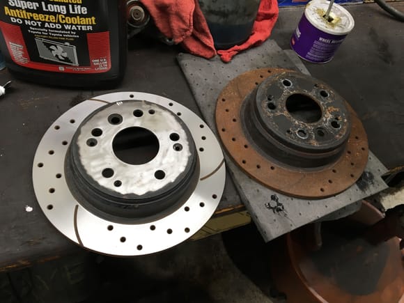 A pair of rear rotors salvaged.