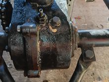 Reverse gearbox part of diff, with lever type pulley on top.