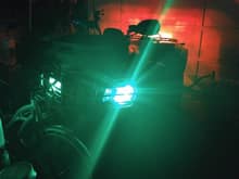 Green LED low beam headlights
