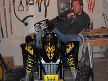 Me &amp; my Scrammy-posing like an idiot in my garage after delivery!