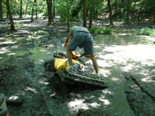 Bluff creek OHV Park Oskaloosa, IA    playing in the mud holes, not stuck yet LOL!!                                                                                                             