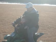 me out riding my youngest son on my daughters 110 he loves to ride with his daddy