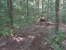My cousin riding up a hill at Linton 6-4-06                                                                                                                                                             