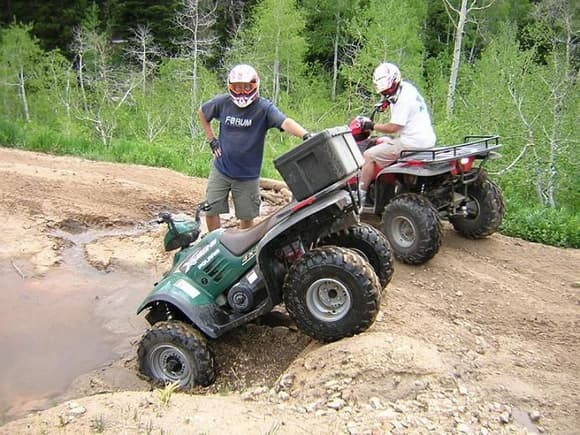 ...but later on, Brian got the last laugh when I got too ambitious, and we put his winch to use! Farmington Canyon 06/05/04  
