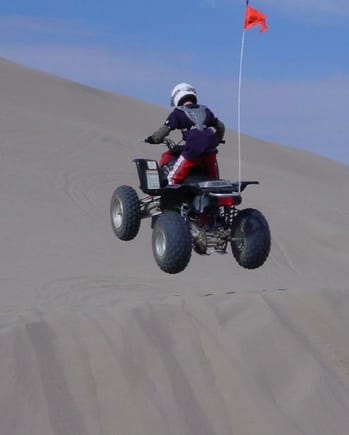 Kyles first time at the dunes with his Blaster                                                                                                                                                          
