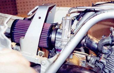 This is a pic of the new 44mm Lectron carb on my Raptor.                                                                                                                                                