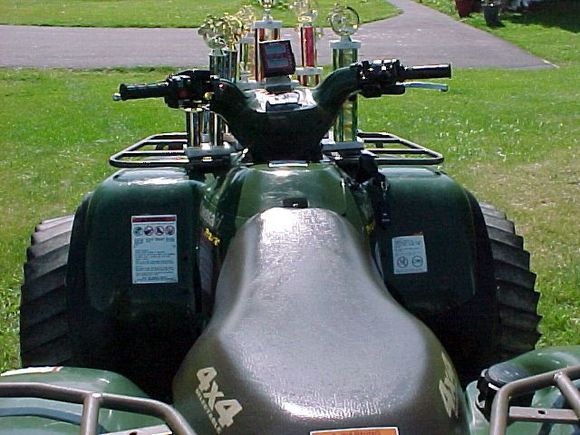view from the seat, Digitron tach in middle and Nos button on left.                                                                                                                                     