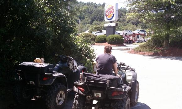 Lunch at BK.  Trail allows you to get to food/gas.  Crossing in the crosswalks takes some getting used to!