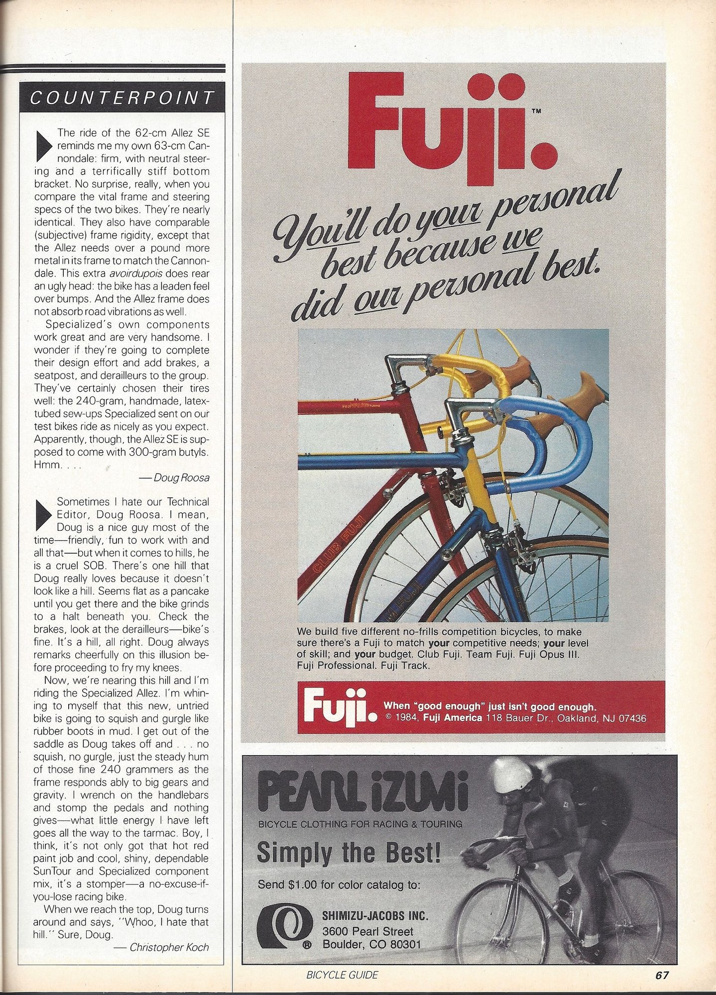 Bike Forums Road Test/Bike Review (1985) SPECIALIZED Allez SE