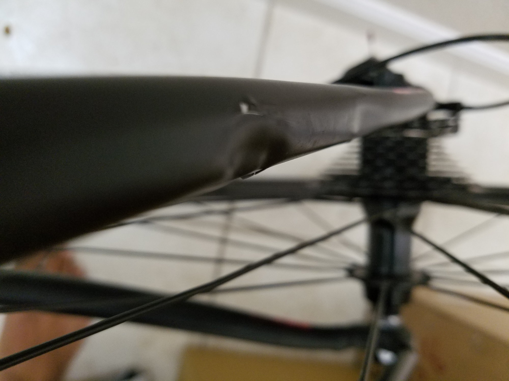 dent in aluminum bike frame