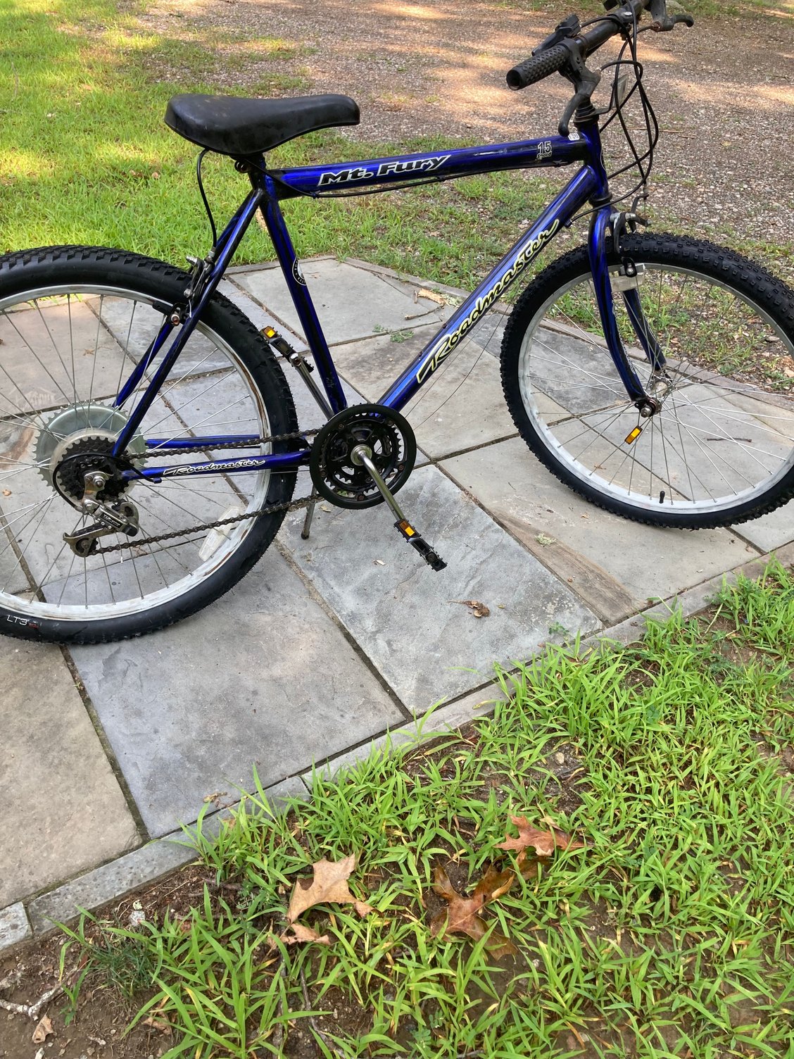 No sure why  people asked but here it is before tear down.  I have a trainer for bad weather exercise.  But I'd forgotten how noisy a fat tire bike is on the trainer.   I'll have to find a street tire.  