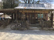 Betsy’s store with my Lynskey in front