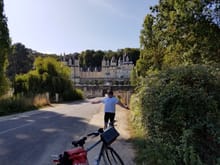 Hubby posing on the approach to the Chateau d'Usse. It is said to be the inspiration for the story of Sleeping Beauty. 