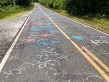 Road art.