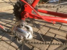 Old 9-speed.  Note B-screw up behind the top pivot where it bears against the derailer hanger.  New derailers have the screw on the cage.