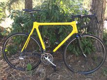 This was a semi-custom frame for me in 2000, now in the 3rd rebuild (about 10 years ago) when it got 1” threadless fork, new stem and bar treatment